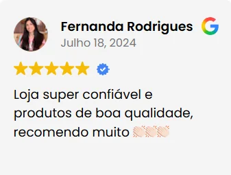 Avaliação de cliente no Google: loja confiável e produtos de boa qualidade