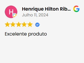 Avaliação de cliente no Google: excelente produto